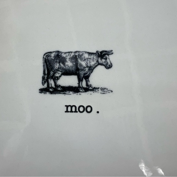 Rae Dunn Farmline Farmhouse Serving Platter Steer Chicken Pig Moo Cluck Oink GUC - Picture 4 of 9